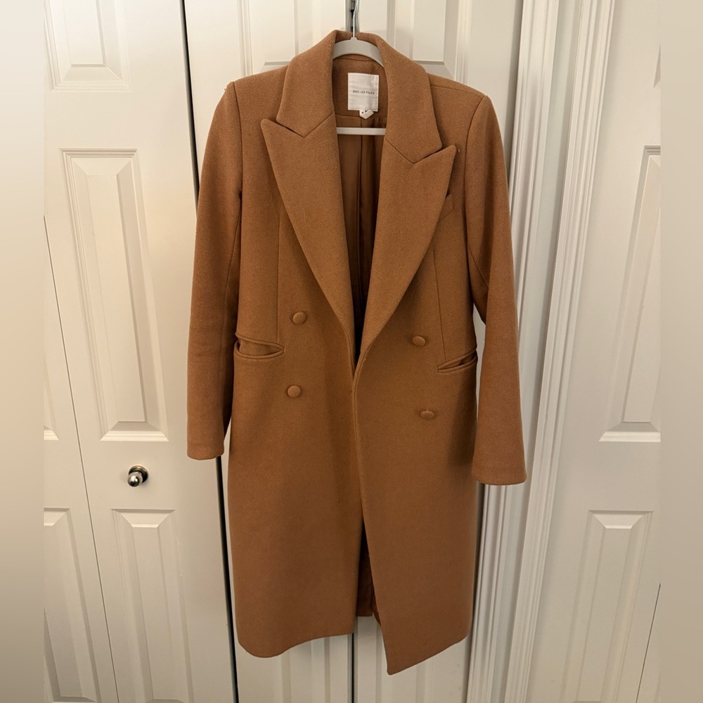 Women’s Avec Les Filles Peacoat - Tan Medium